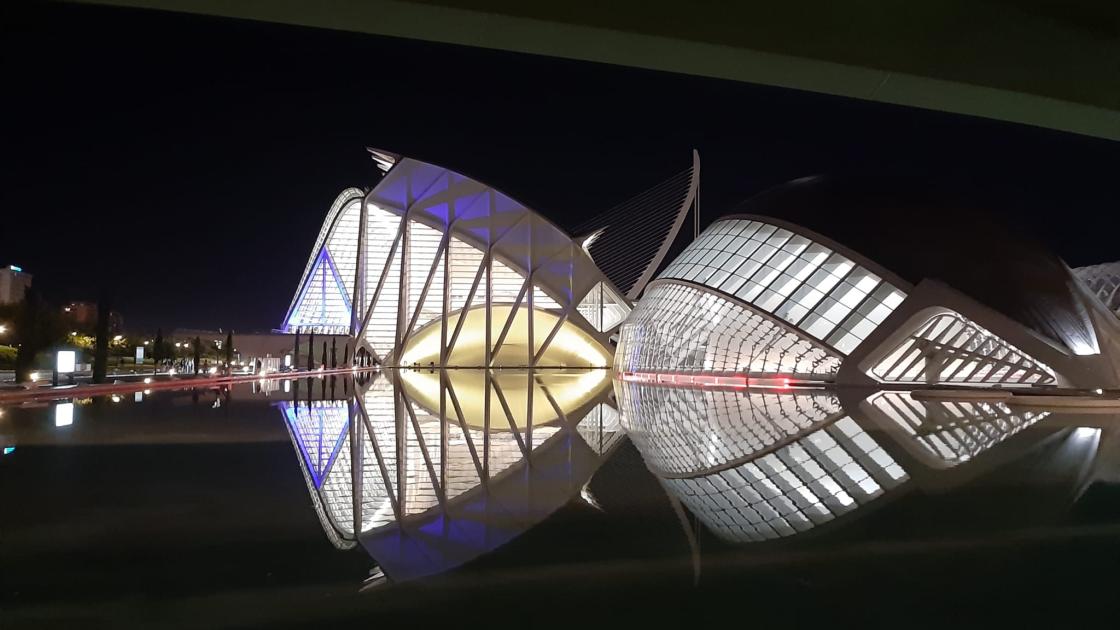 Museo y hemisferic vista nocturna