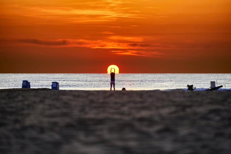 Atardecer en la playa